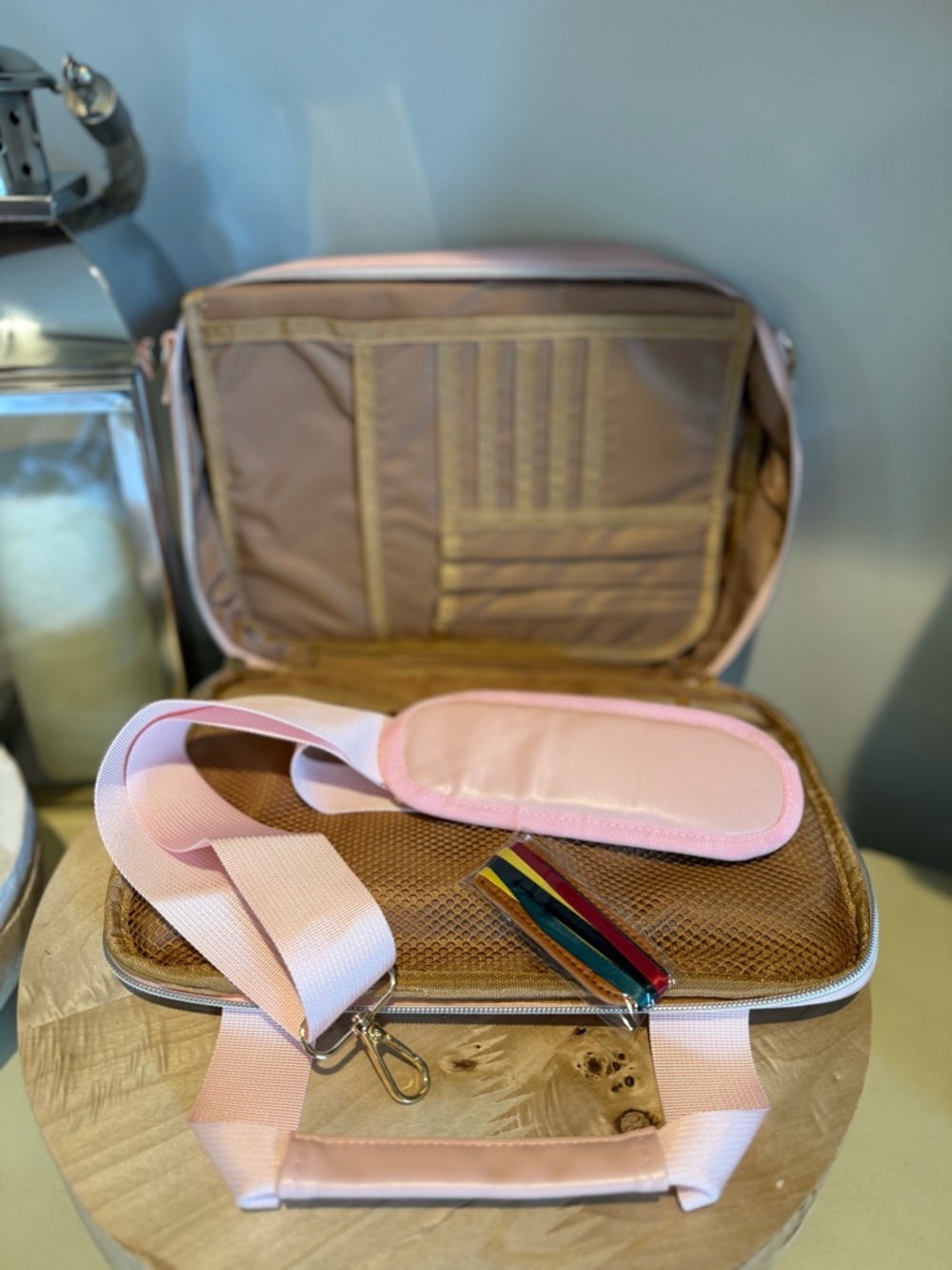 Faux Leather Bible Cover Case with Ribbon Bookmark - Pink - Picture 5 of 5